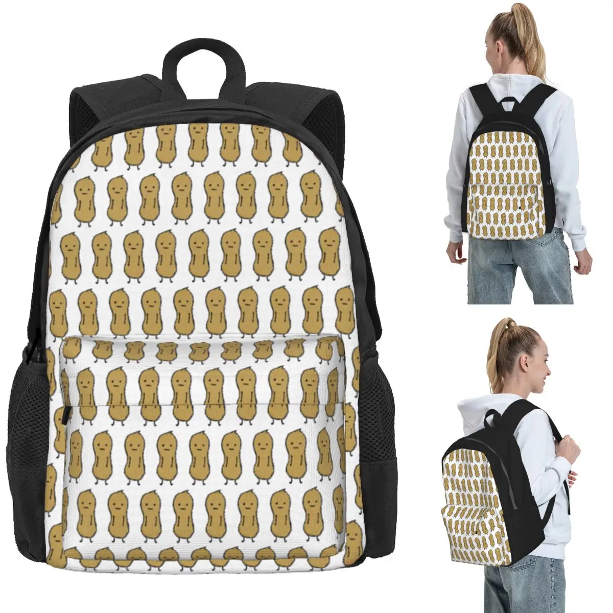 

Peanut Backpack Daypack Large Capacity Children BookBag School Bag Shoulder Bags for Men Women