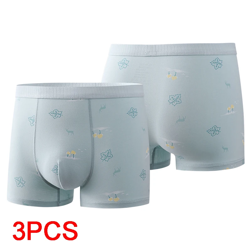 3Pcs Fashion Cotton Man Boxer Breathable Sexy Men Unerderwear Sports Shorts Men's Square Panties Short Pants and Shorts Boxers
