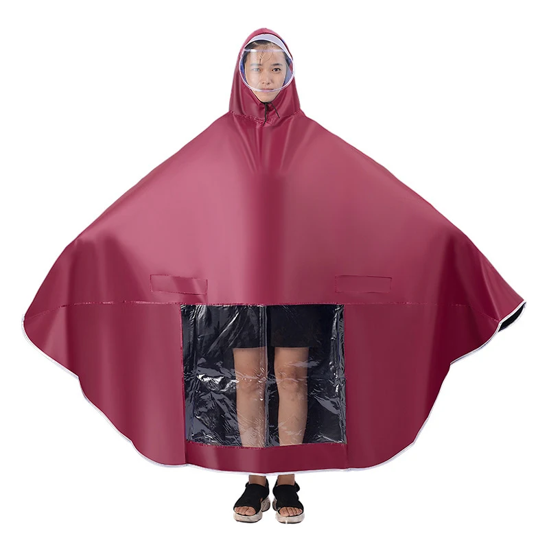 1pc Electric Vehicle Poncho Battery Vehicle Enlarged And Thickened Single Square Raincoat Men's And Women's Bicycle Raincoat