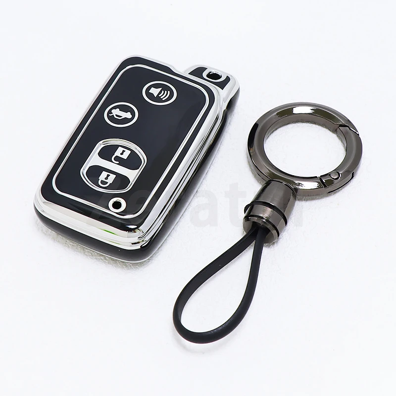 Silver Edge TPU 2/3/4 Button Remote Keyless For Toyota Prius V Venza Land Cruiser Highlander Car Key Shell Holder Fob Case Cover