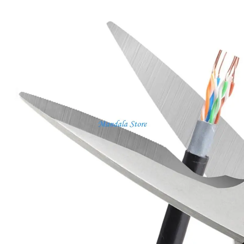 

U2JC Professional Electrician PVC Scissors Shears, Ergonomic Handle Wire Cutting Tool