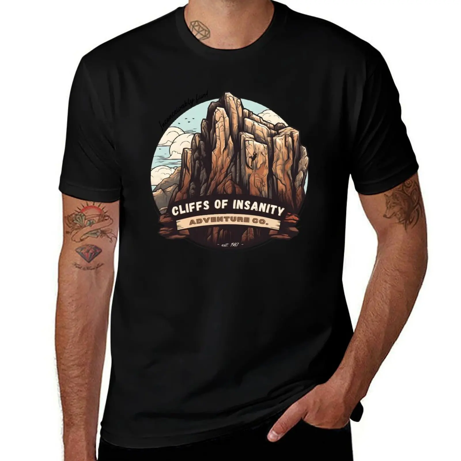 

funny cotton 100% shirts Fun! of tshirt Inconceivably Cliffs - Insanity T-Shirt t cotton