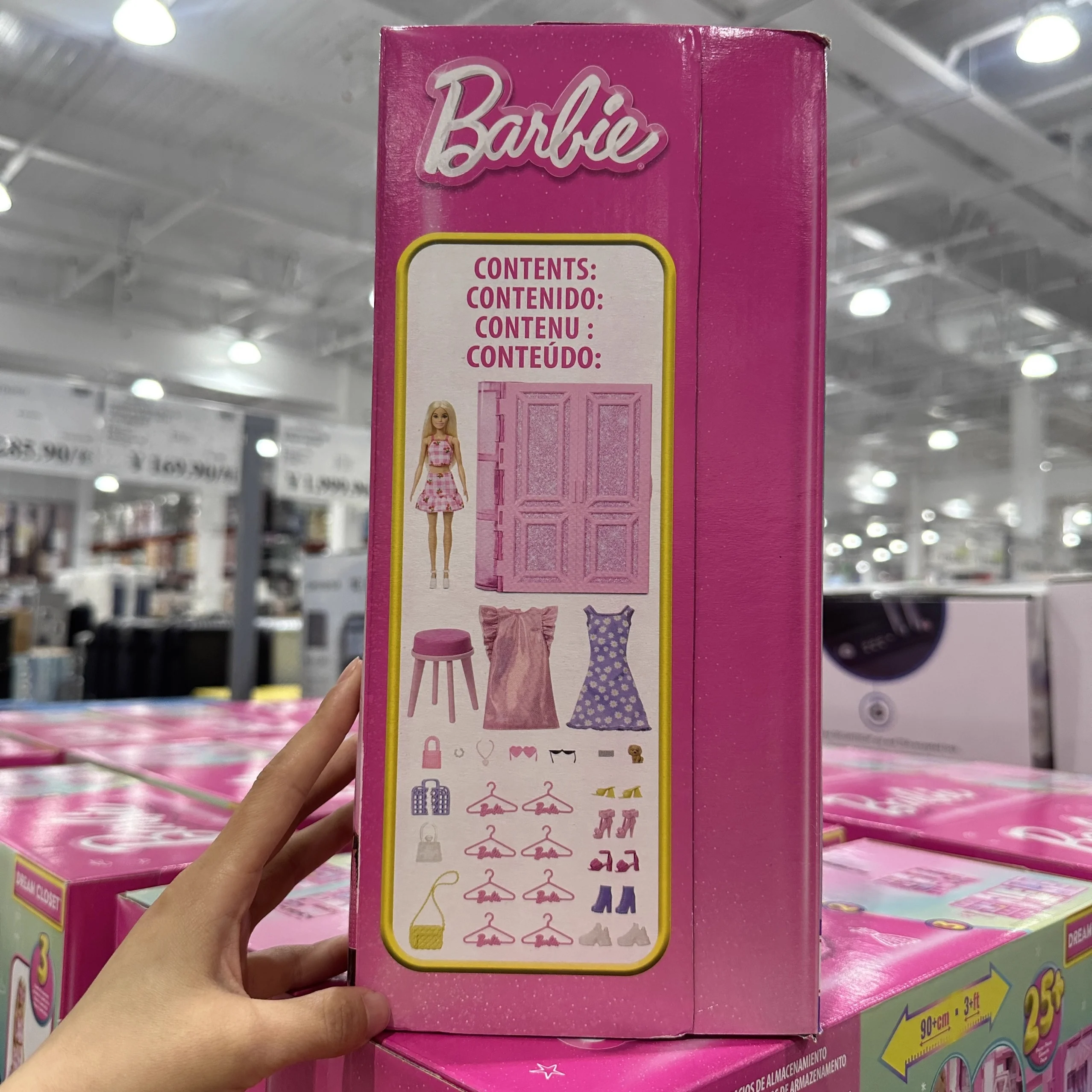 Barbie boneca sonho armário elegante vestir-se playset para meninas versátil acessórios de roupas meninas brinquedo ideal presente de aniversário