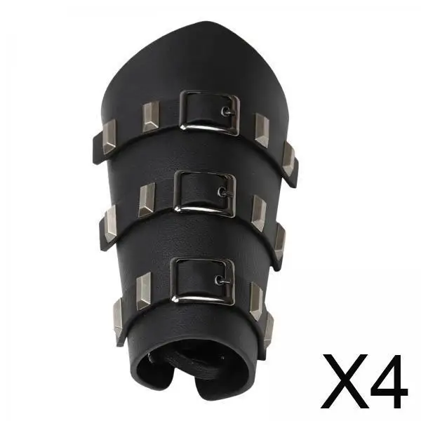 

4xВинтажный стиль Arm Guard в стиле стимпанк Vambrace для вечеринки, костюм для взрослых, черный