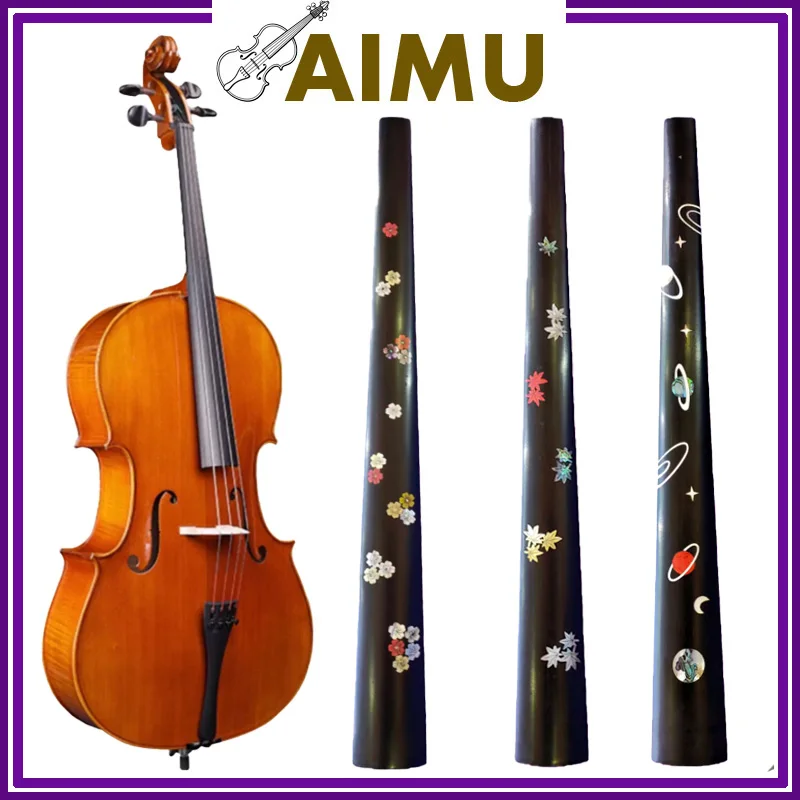 

Накладка на гриф для виолончели из черного дерева 4/4, инкрустация на палец для виолончели, аксессуар для круглого или скошенного грифа 3/4- 1/2- 1/4