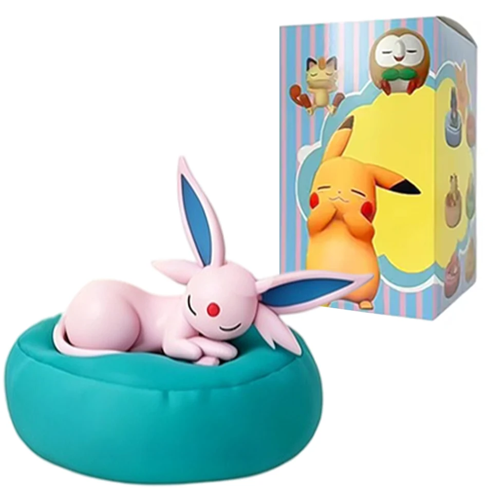 Heiß begehrte Anime-Figur Eevee Multi-Form-Serie Blindbox Desktop-Dekoration Ornament-Set Spielzeug Szenenbauteile Überraschungsgeschenk