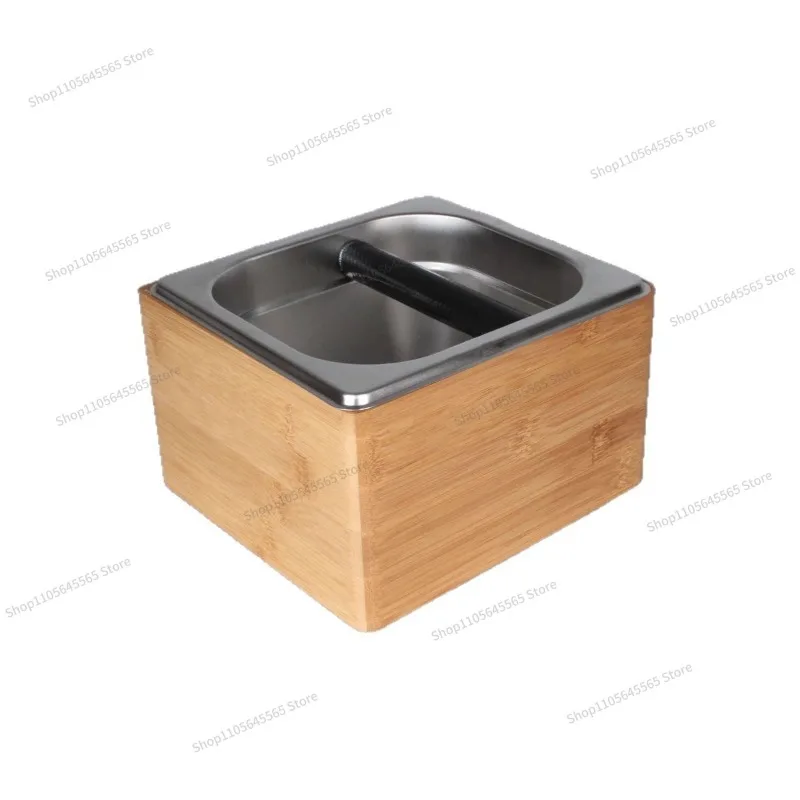 For Stainless Steel Coffee Powder Bucket Knock Residue Box Wooden Box Size Residue Box Set