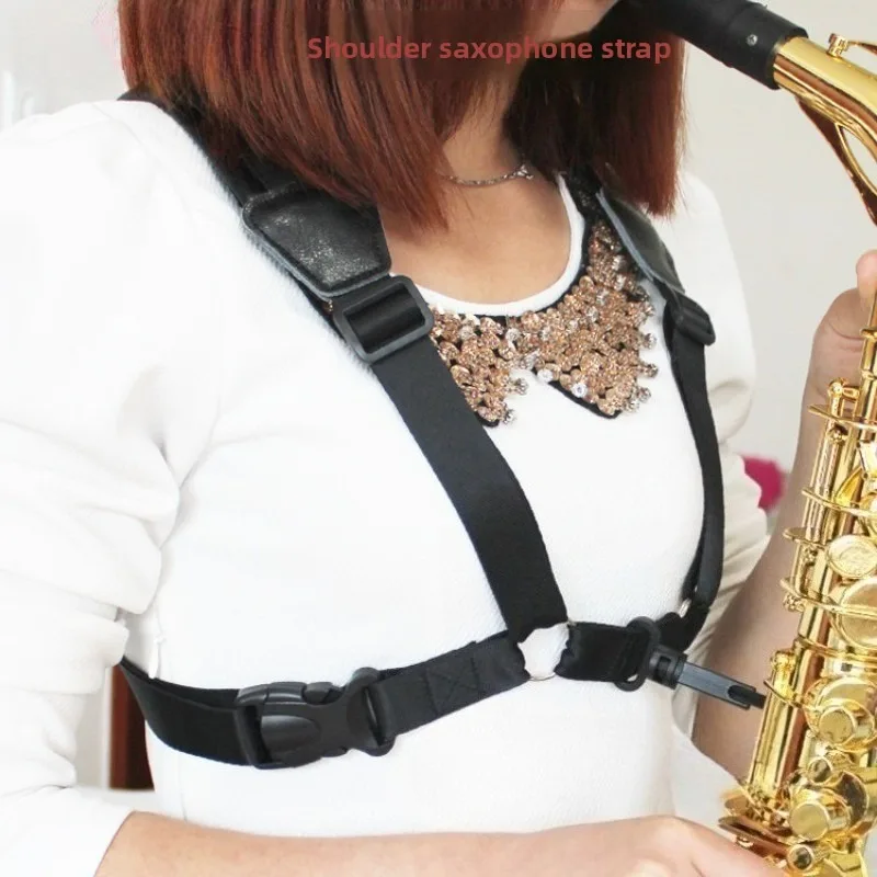 Doppelschulter-Saxophon-Tragegurt - für Eb-Altsaxophon, Bb-Tenorsaxophon, Verstellbarer Doppelschultergurt