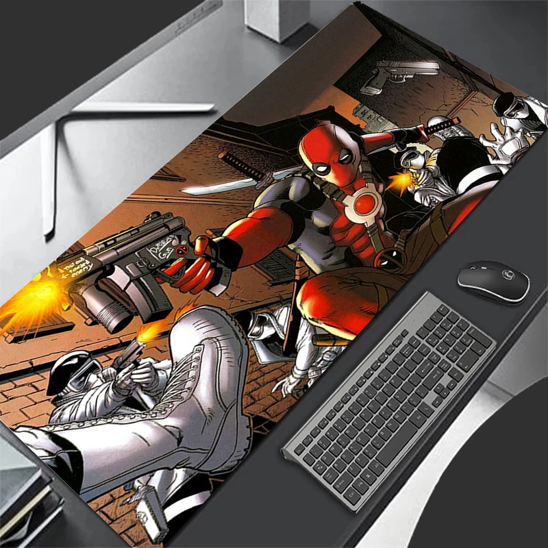 Mouse Pad Deadpool Gamer Mousepads Big Gaming Mousepad Large Keyboard Mat Waterproof Desk Pad Computer Laptop Mouse Pad 90x40