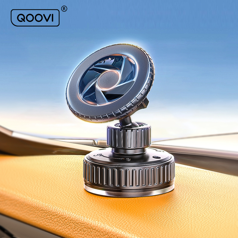 QOOVI Magnetic Car Phone Holder For Magsafe Dashboard Cellphone Stand Air Vent Magnet GPS Mount for iPhone 17 16 Xiaomi Samsung 