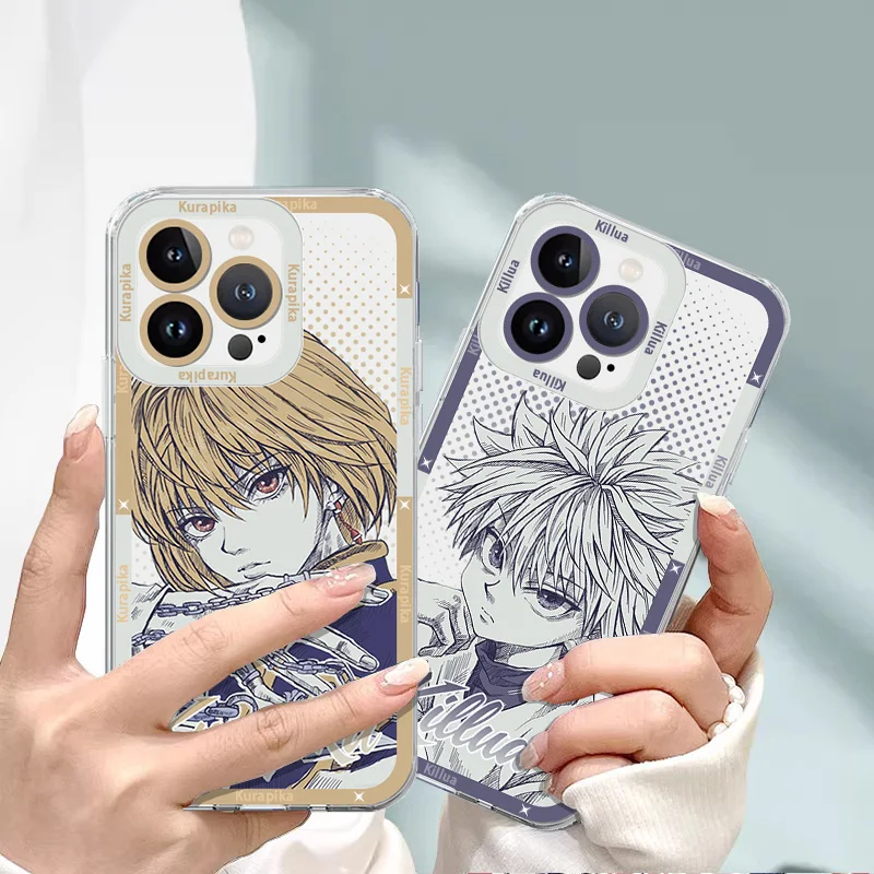 Funda Transparente HUNTER×HUNTER Killua Hisoka Kurapika para iPhone 17 16 15 14 Pro Max Air 17E 13 11 12 ProMax