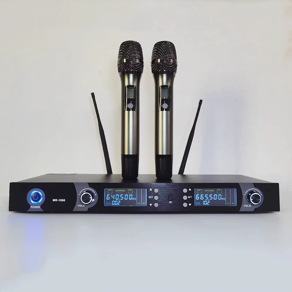 MR1000 Professional KTV Wireless Microphone With One To Two Anti Whistling Feature