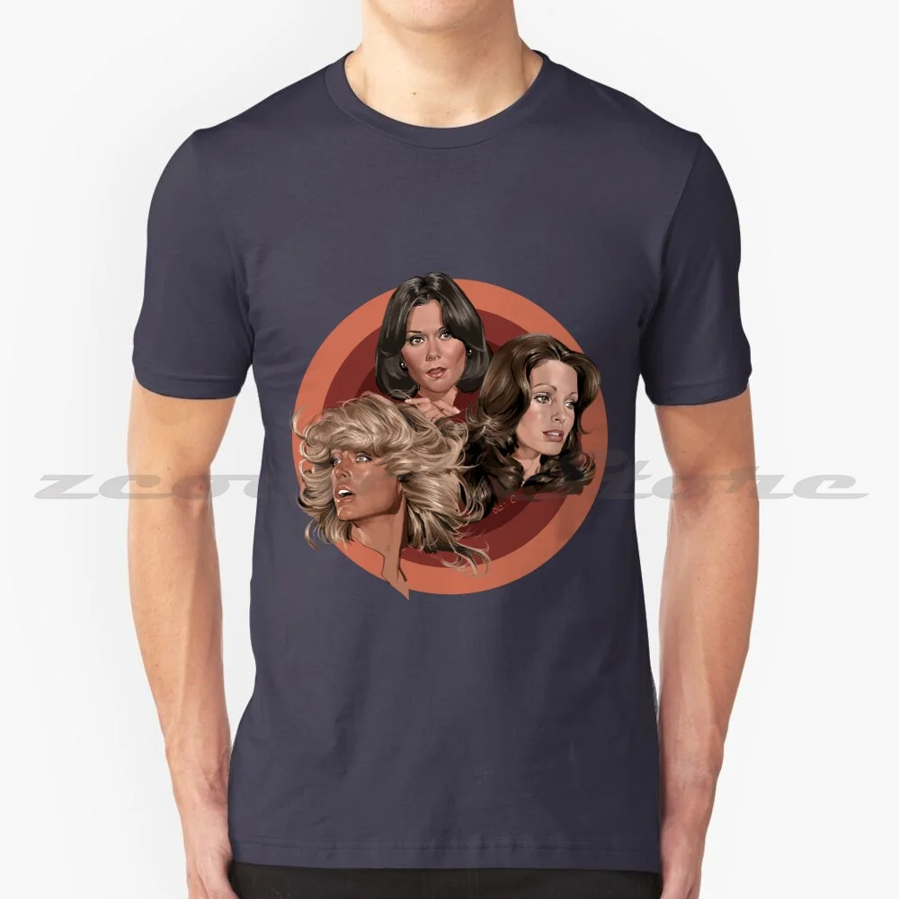 Once Upon A Time... 100% Cotton Men And Women Soft Fashion T-Shirt Farrah Fawcett Jaclyn Smith Kate Jackson