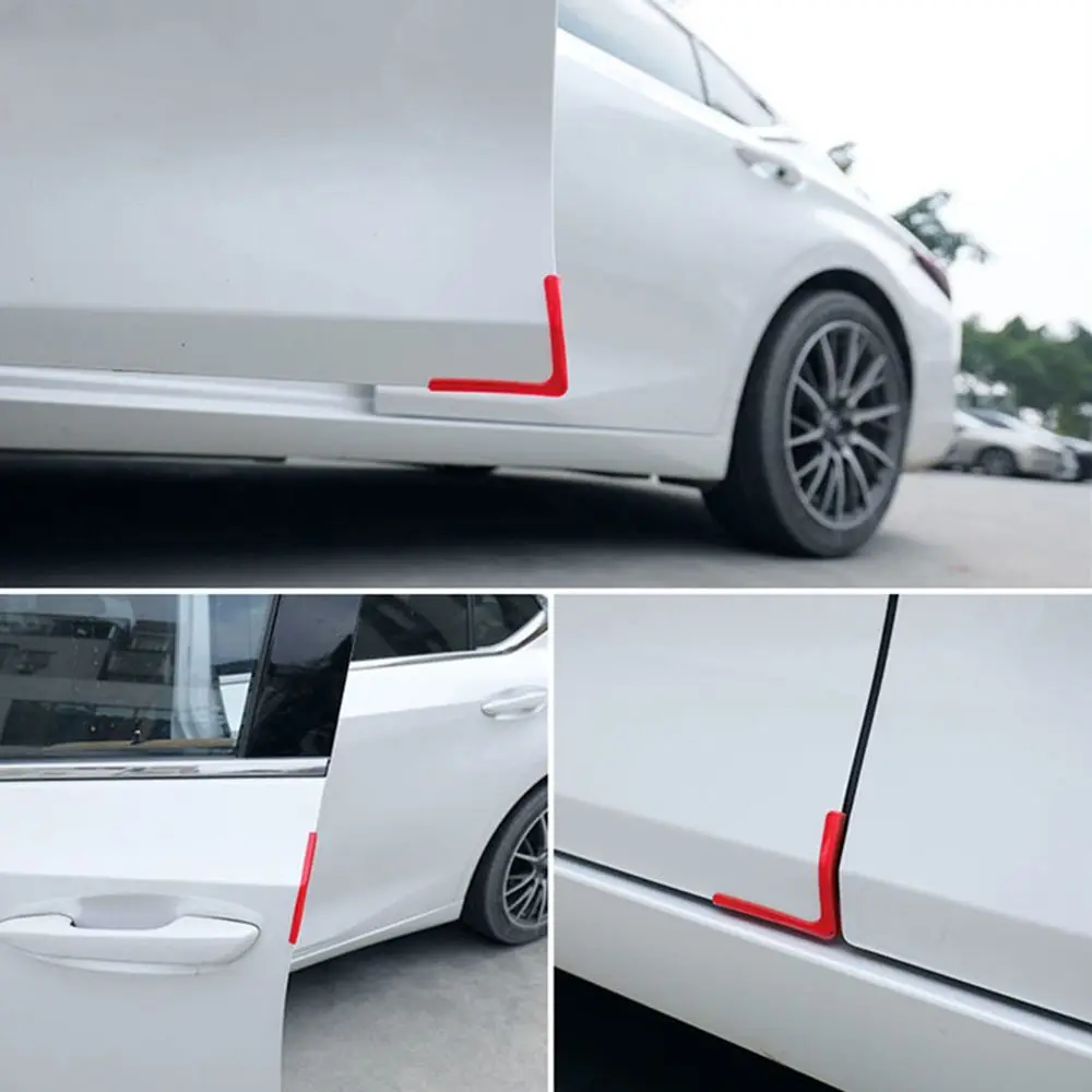 4Pcs Silicone Car Door Corner Cover Scratch Protector Anti-Scratch Protection Auto Door Anti-Collision Protector Bumper Crash