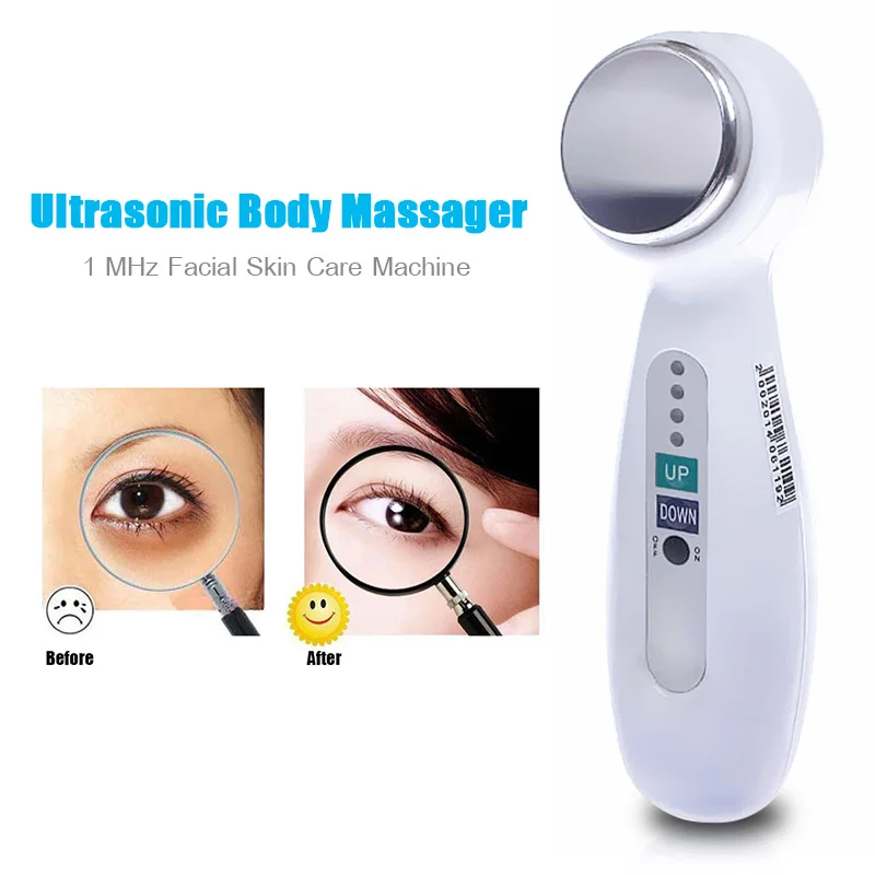 Ultrasound Ultrasonic Body Massager Pain Therapy 1 MHz Facial Skin Care Machine Face Beauty Tool US Plug