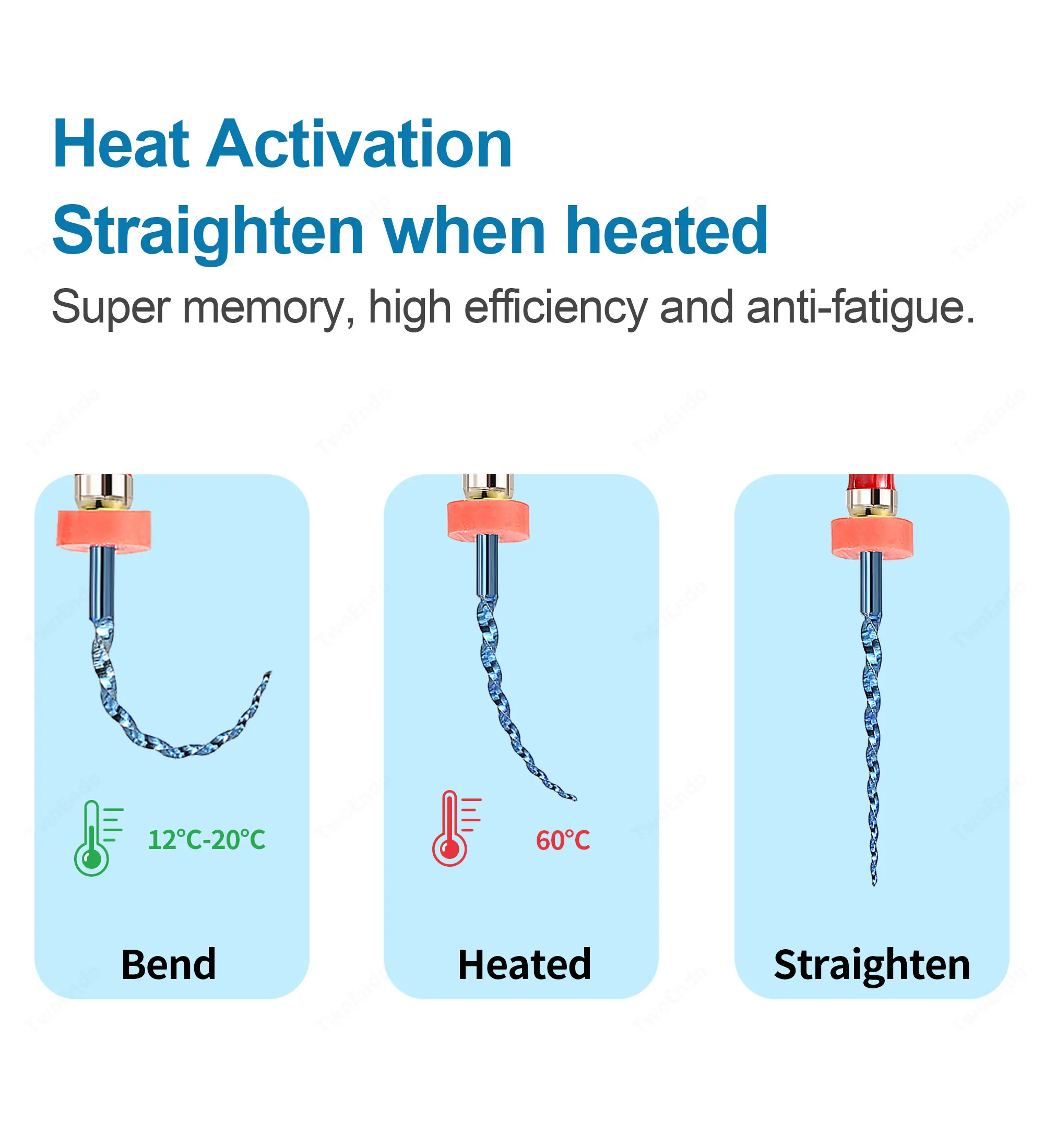 5 قطعة/الحزمة الأسنان نيتي الحرارة المنشط ملفات الأطفال الروتاري للطفل معالجة قناة الجذر الطفل إندو #6