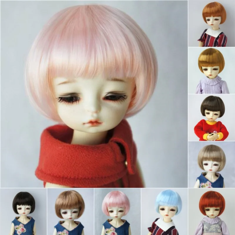 Fjusuns Toy Hair  JD256  6-7inch 16-18CM Short BOBO Cut  YOSD Synthetic mohair BJD Wigs 1/6 YOSD & Common Size Doll Accessories