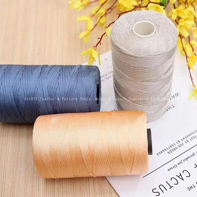 250g Mercerized Cotton and Linen Flat Thread/Handmade DIY Woven Hook Summer Cool Hat Hook Handbags Slippers Hollow Wool Thread