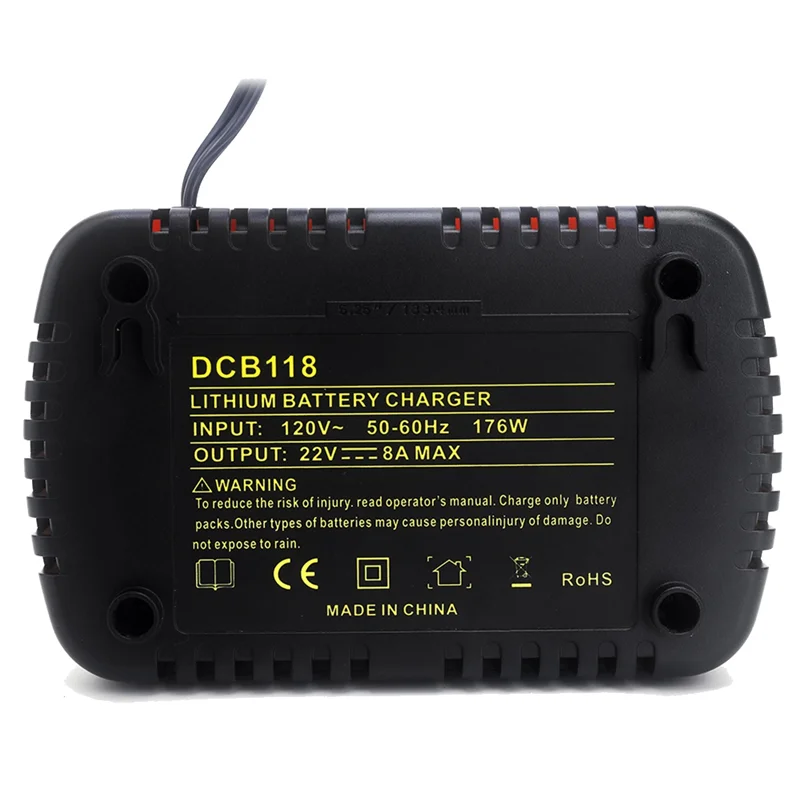 Imagem -04 - Carregador de Bateria para Bateria Dewalt Plug ue 10.8v 12v 14.4v 18v 20v Dcb200 Dcb101 Dcb115 Dcb107 Dcb105 Dcb140 Dcb118