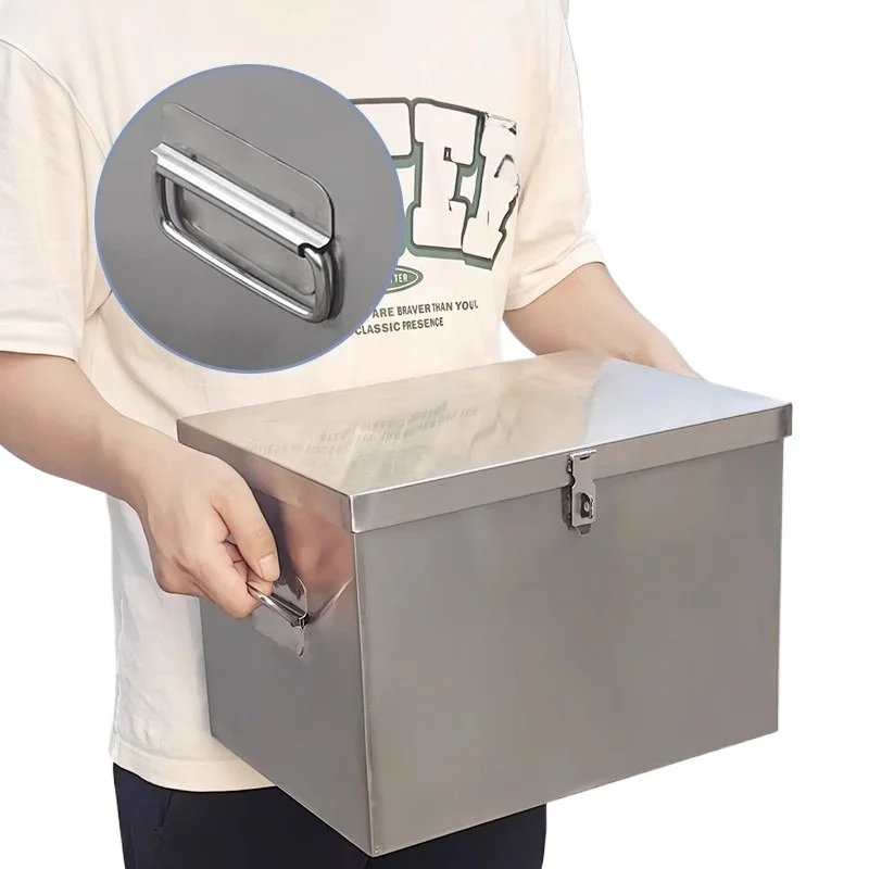 Stainless Steel Toolbox Tough Build Hardware Tool Storage Box Multi-size Household Multifunctional Toolbox Lockable Toolboxes