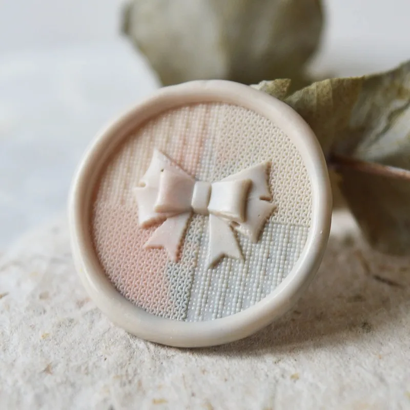 Nieuwe 3D boog Lakzegel Stempel Leuke Reliëf Zegel Koperen Hoofd Frosted Relief Metalen Zegel Novelly Zegellak Voor Envelop Scrapbook