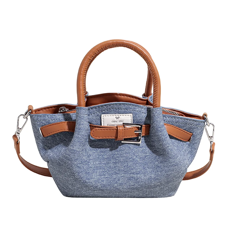 

Small Crossbody Bags for Women Blue Pu Leather Shoulder Bag New Large Capacity Crossbody Bag Female Commute Handbag Travel Bag