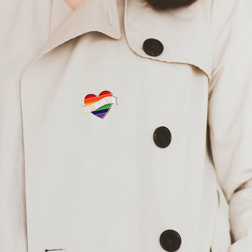 

5Pcs Rainbow Color Brooch Alloy Corsage Pin Badge Fashion Clothes Decoration Wedding Party Gift Accessory Fashion Brooch