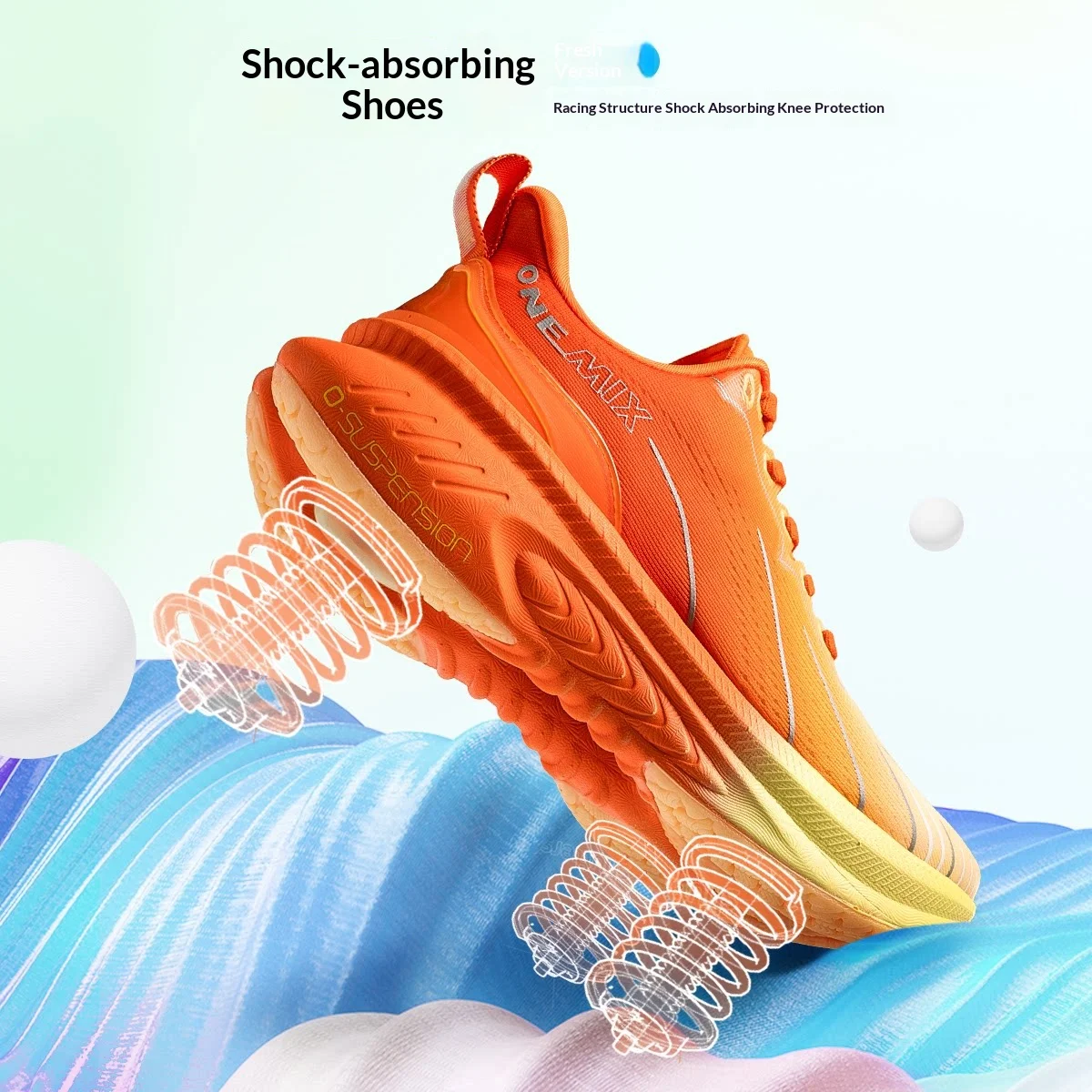ONEMIX New Top Cushioning Running Shoes for Man Athletic Training Sport Shoes Outdoor Non-slip Wear-resistant Sneakers for Men
