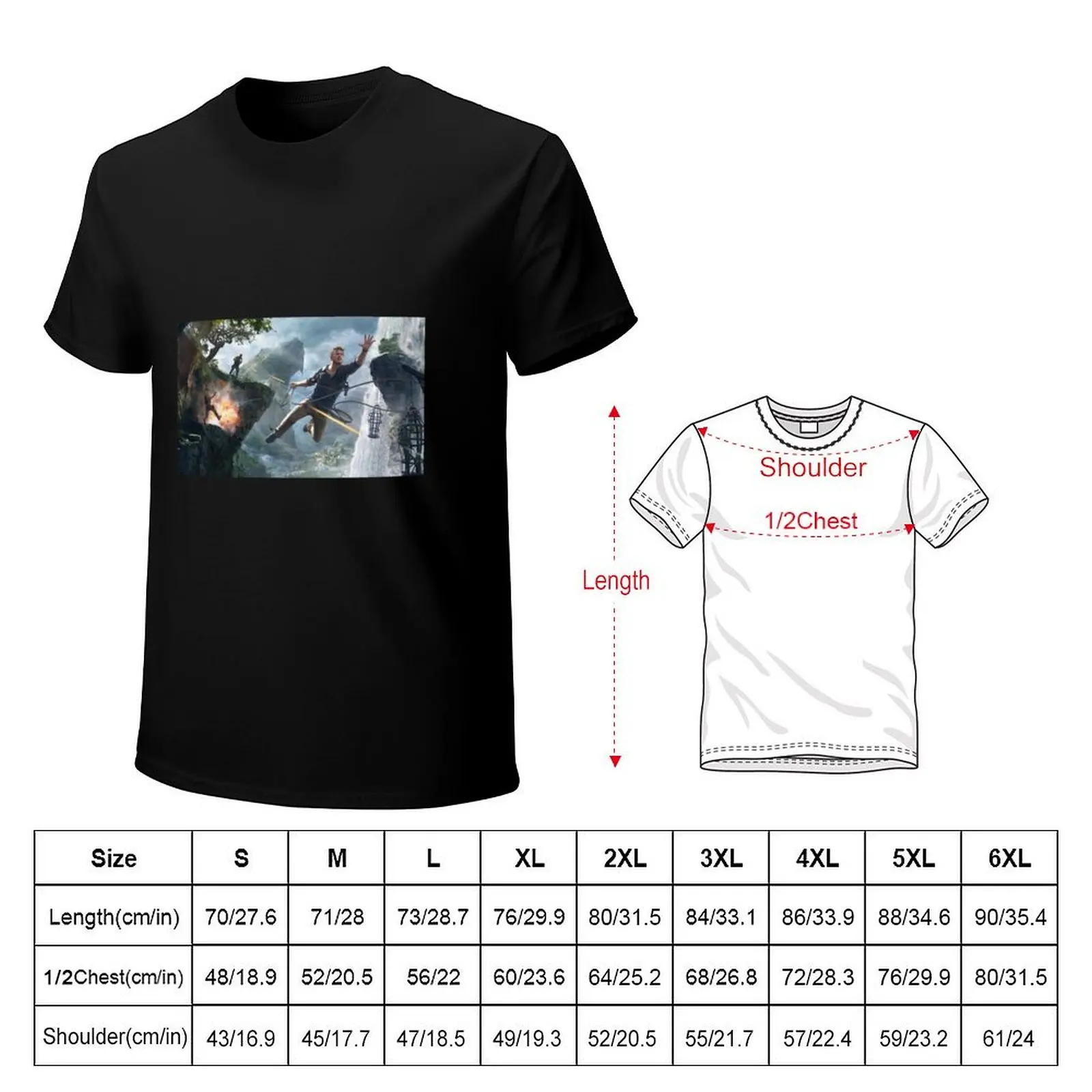 Uncharted 4 A Thief_s End T-shirt oversizeds korean fashion men clothing