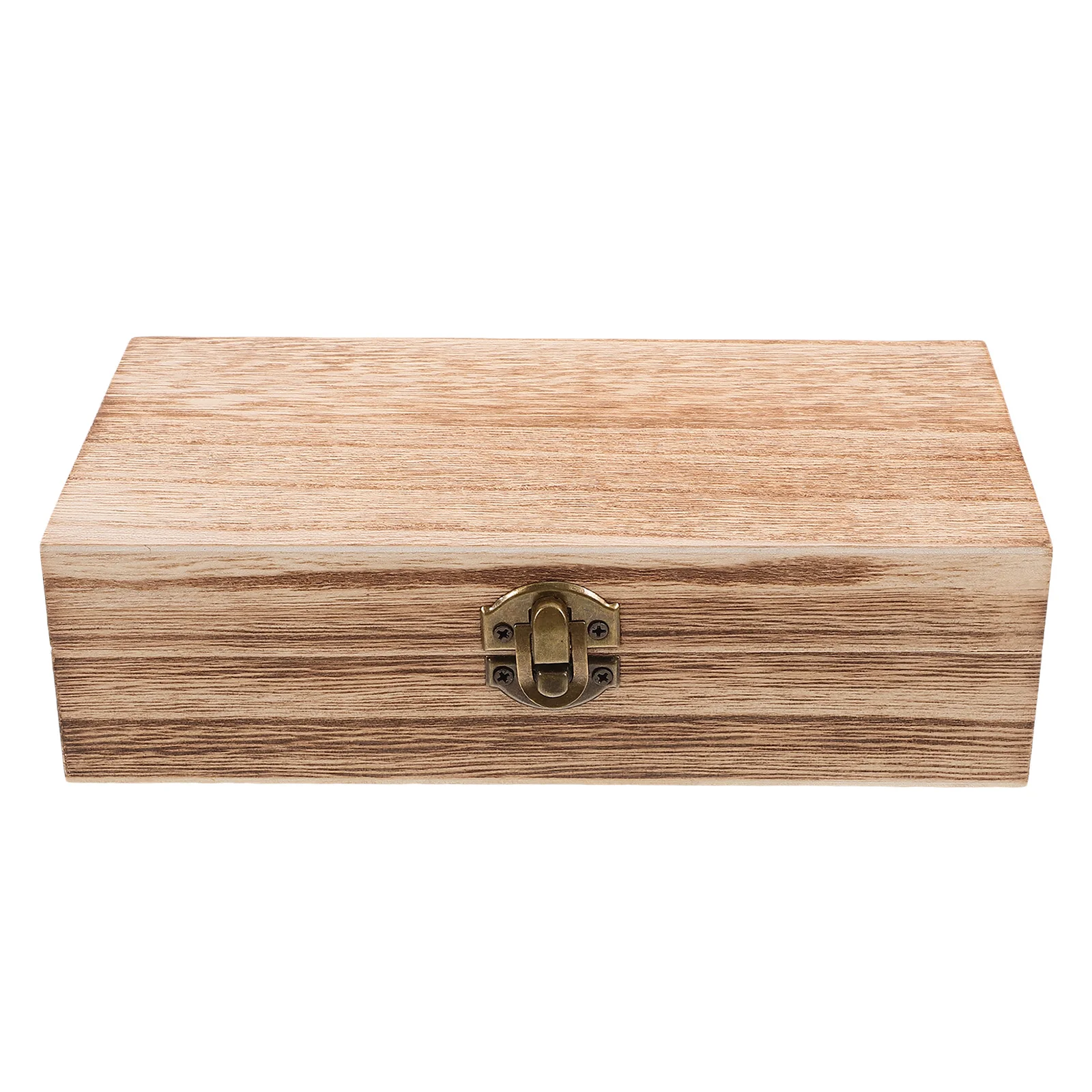 

Vintage Style Rectangular Wooden Jewelry Box with Lid Durable Light Storage Case for Rings Earrings Accessories Portable Wood