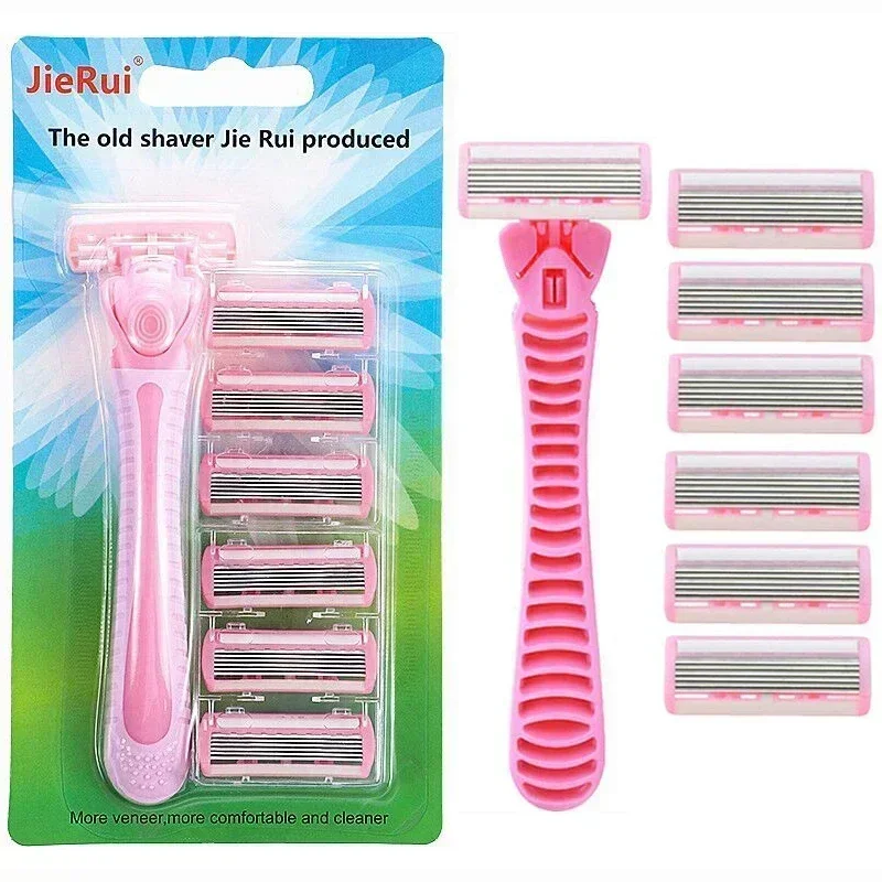 Cuchilla de afeitar de seguridad de calidad para mujer, juego de afeitado para depilación de Bikini, cabezales de repuesto para afeitadora Venus