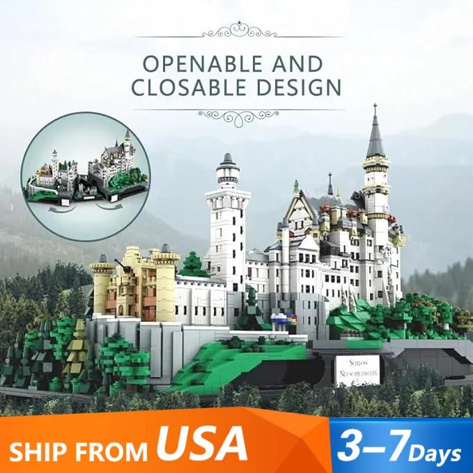 ชุดตัวต่ออาคารทะเลสาบหงส์ 6786 ชิ้น, ชุดตัวต่อสถาปัตยกรรมปราสาทยุคกลางในเมือง, ชุดแบบจำลองตัวต่ออาคารแบบโมดูลาร์, ของขวัญสำหรับผู้ใหญ่และเด็ก