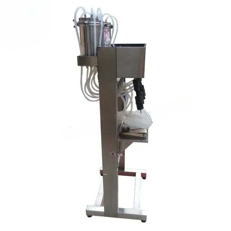 YT-4 Semi-Automatic Perfume Machinery 4-Head Liquid Vacuum Filling Machine for Small Glass Barrel Bottles Beverage Industry