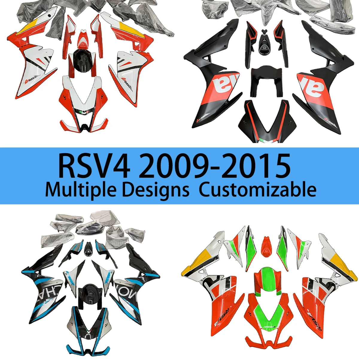 

RS1000 2009 2010 2011 2012 2013 2014 2015 2016 Body Parts Fairing Kit for Aprilia RSV4 1000 09-16 Motorcycle Fairings Panel Fit