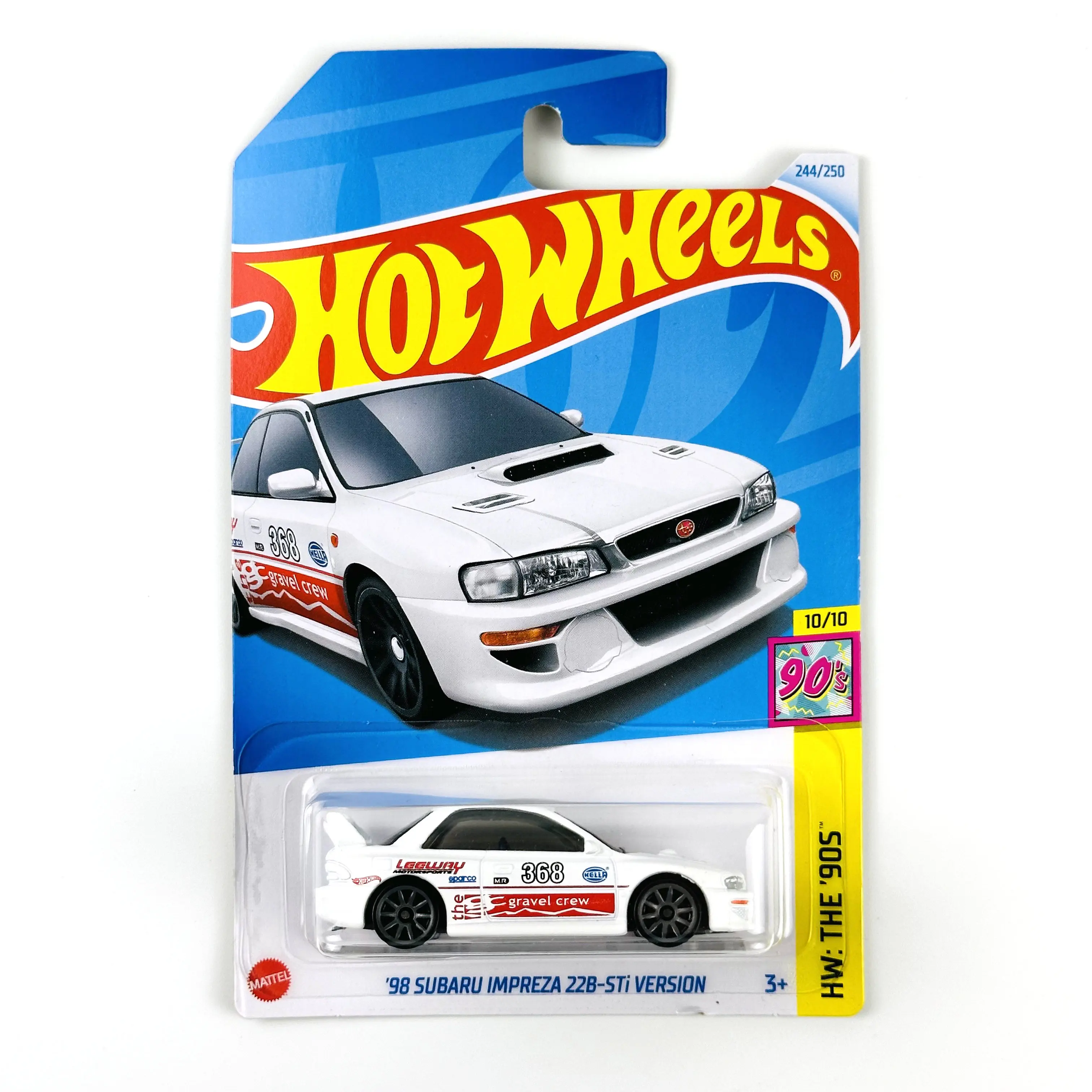 

2024-244 Hot Wheels Cars 98 Subaru Impreza 22B-STi версия 1/64 металлическая литая модель игрушечного транспортного средства