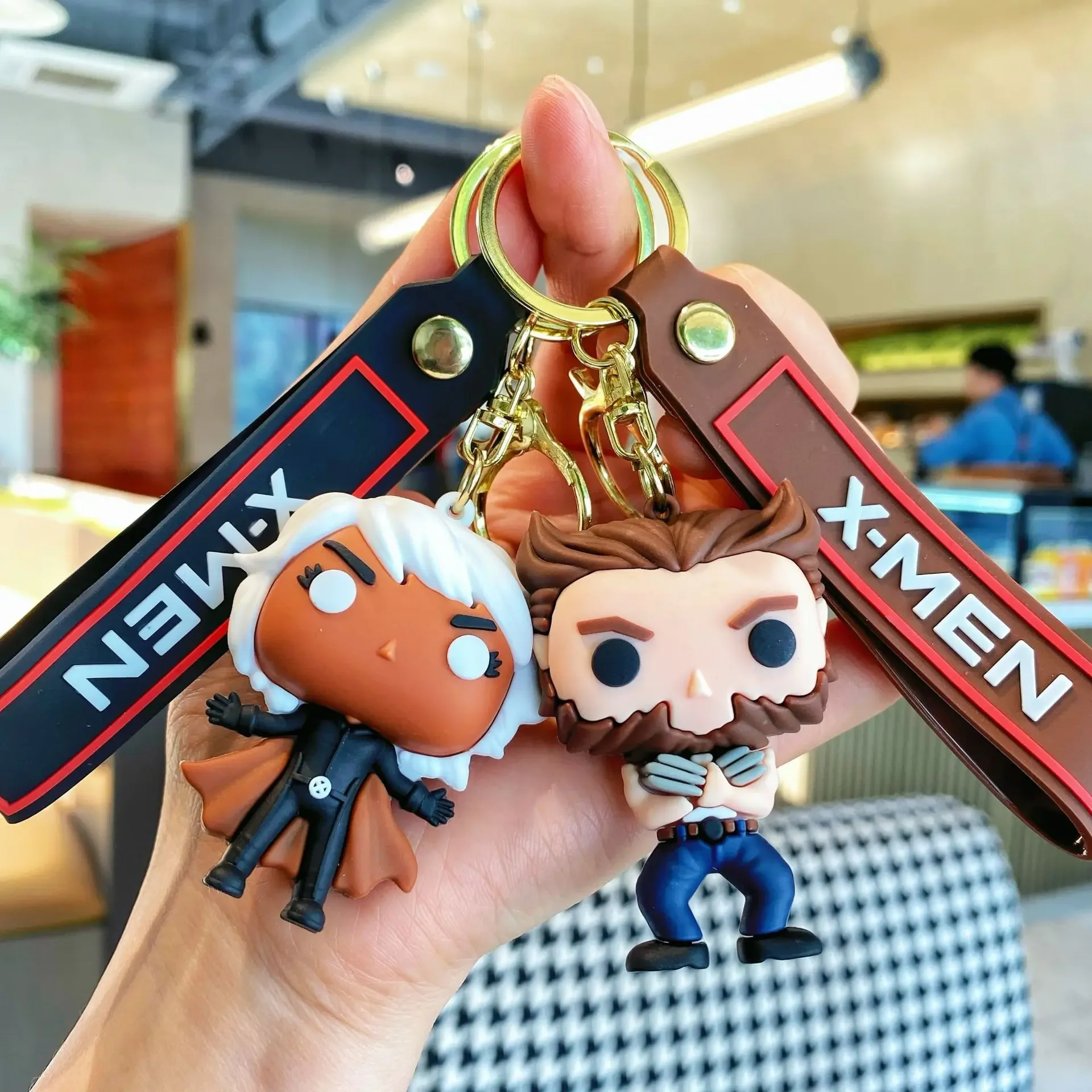 Marvel X-Men Wolverine Phoenix Anime Figure PVC Doll Keychain Keyring Accessories Bag Decoration Toys Children Birthday Gifts