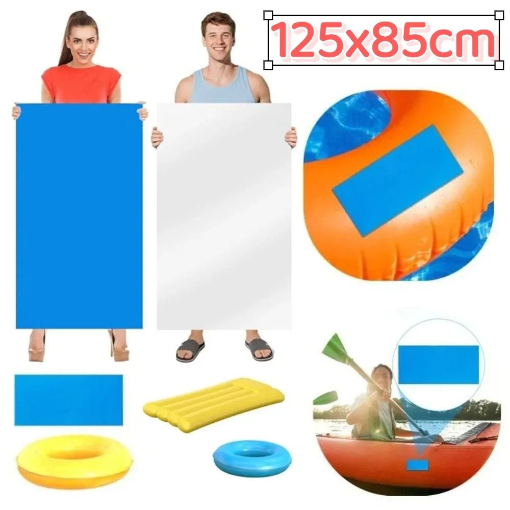 Self-Adhesive Pool Liner Repair Patch Waterproof Cuttable Swimming Pools Sticker Blue Transparent 125x85CM