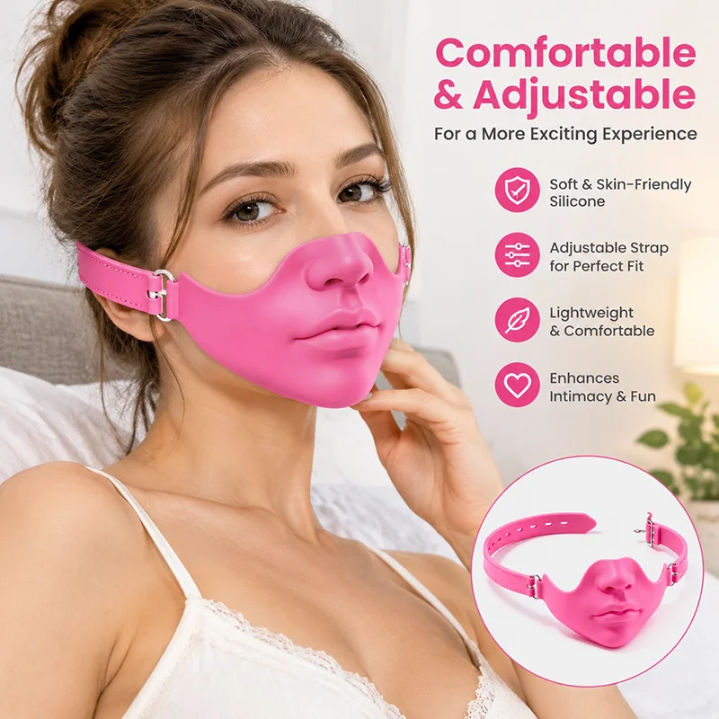Plus Size Resin Half Face Mask With Adjustable Buckle Strap And Realistic Human Face Design For Halloween Cosplay Costume Party