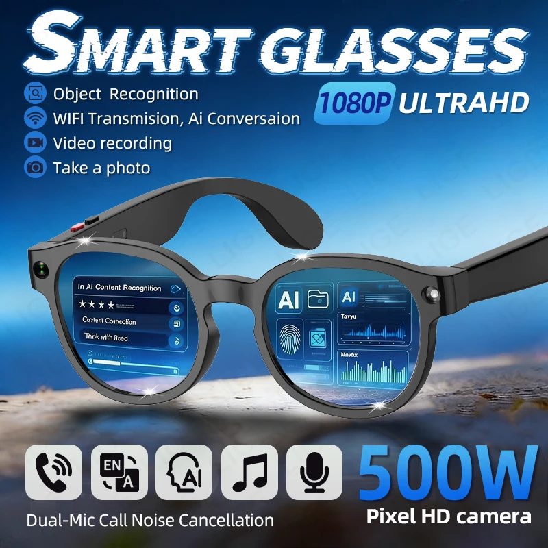 

AI Photography Video Smart Glasses Intelligent Interactive Translation Smart Sunglasses With 500W Camera for Google Glasses Men