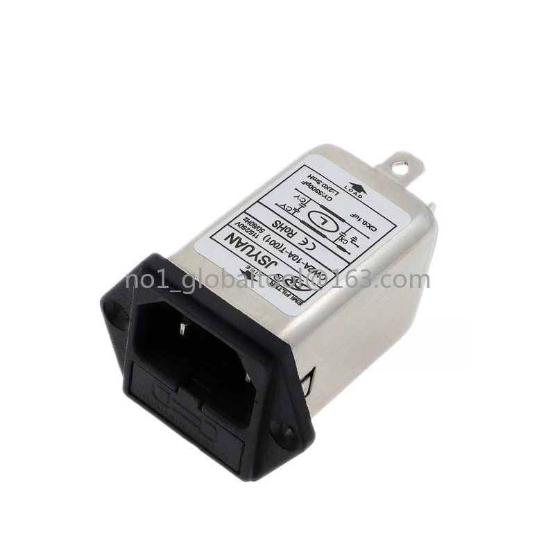 Power Amplifier Chassis Power Filter CW2A-10A-T 220VAC Single-phase AC with Insurance AC Socket Type