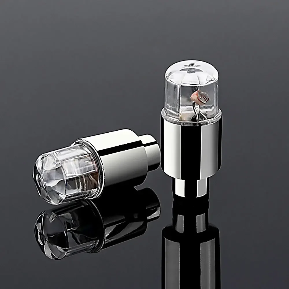 2Pcs Car Tire Valve Caps LED Car Motorcycle Cycling Wheel Lantern Spokes Hub Tyre Lamp Wheel Caps Auto Tyre Accessories