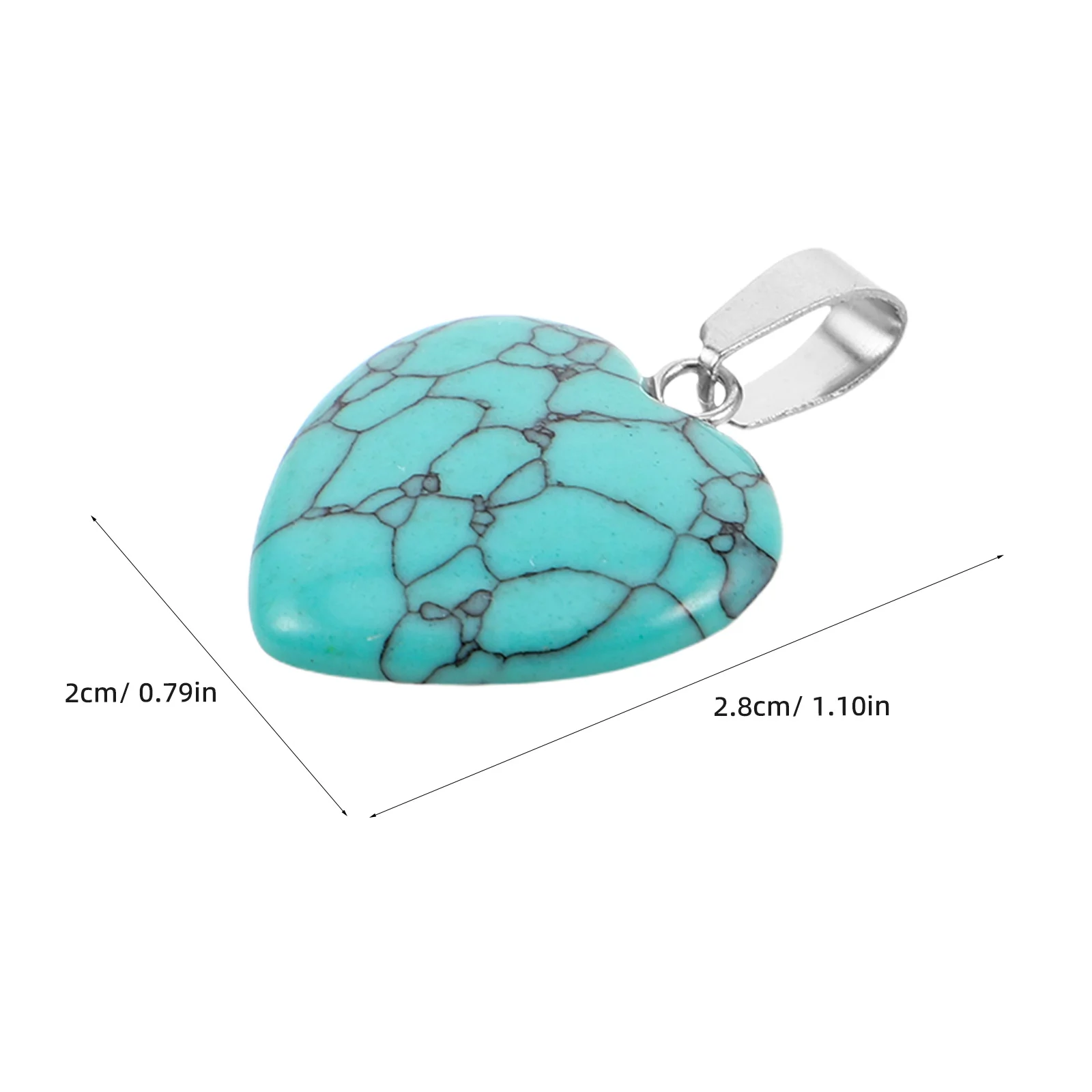 10Pcs Crystal Heart Shaped Stone Charms Natural Agate Pendants for DIY Jewelry Making Necklace Bracelet Accessories