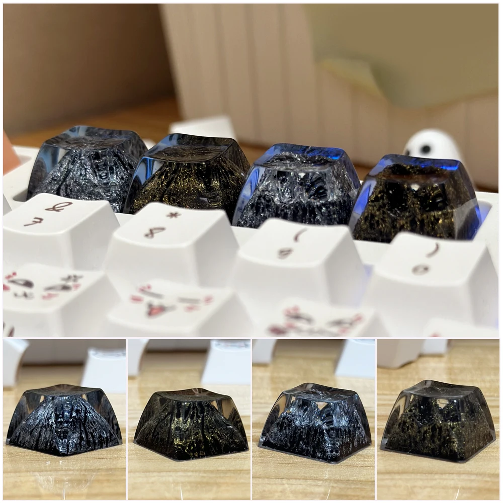 Handmade Keycaps Mechanical Keyboard Translucent Artisan Keyboard Cap Resin Custom KeyCaps for Mechanical Keyboard Accessories