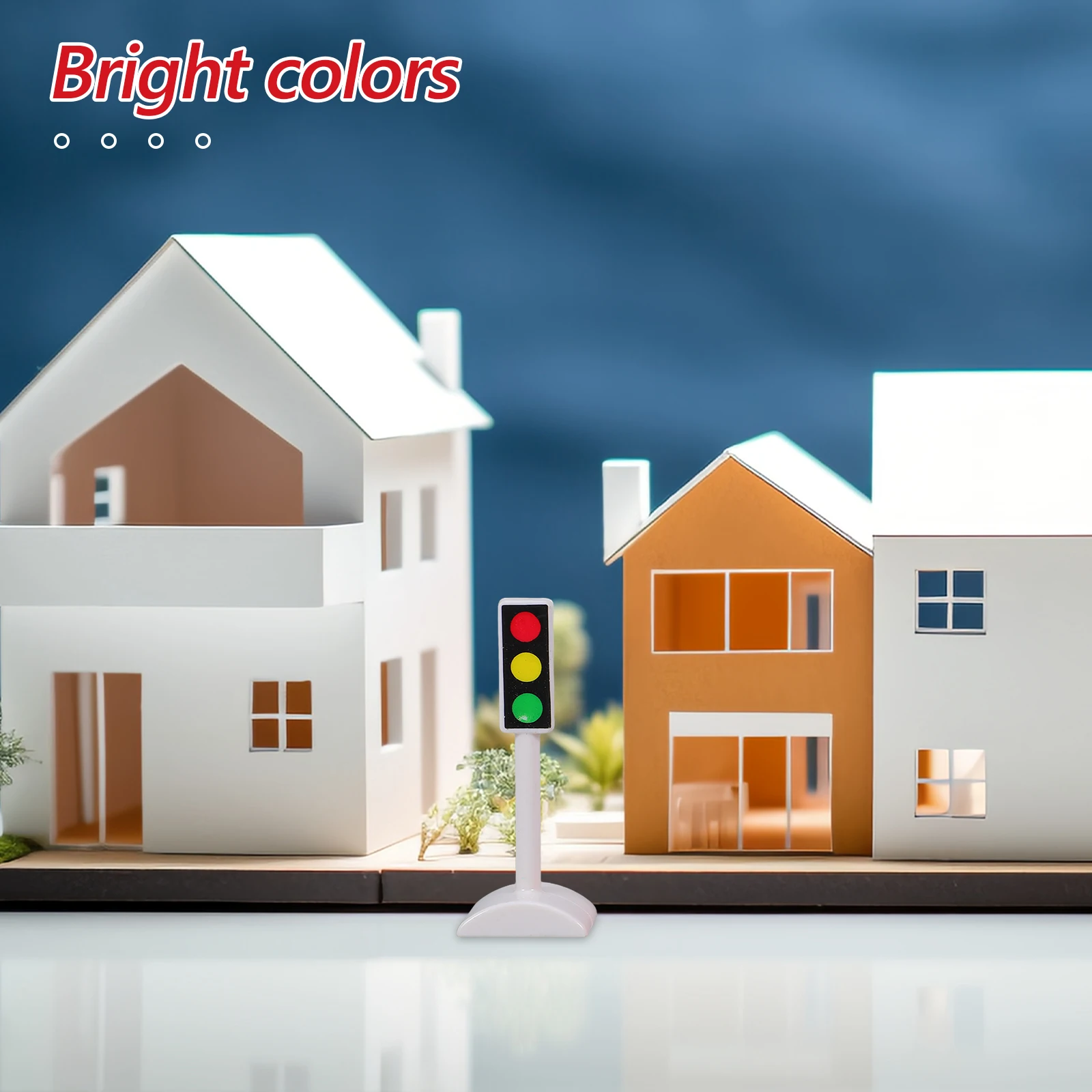 

1 Set Mini Traffic Signs Roadblock Set Kids Educational Traffic Signal Lights Play Realistic Simulation City Planning Creative