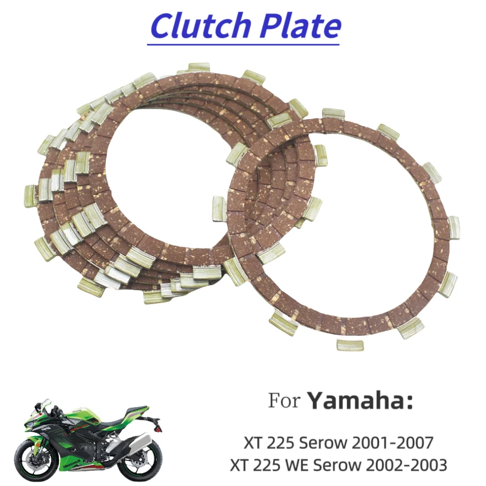 6 Pcs/Lot Clutch Friction Plate Set For Yamaha IT175 IT200 XT225 Serow 01-07 WE Serow 02-03 Motorcycle Accessories