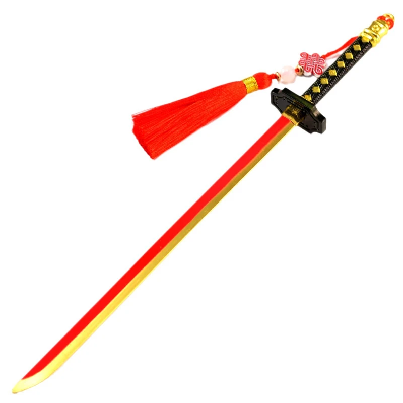 26cm/10.24in Dungeon Game Peripheral Weapon Model Flowing Star Meteorite Knife Leather Cover Version Metal Handicrafts Ornaments