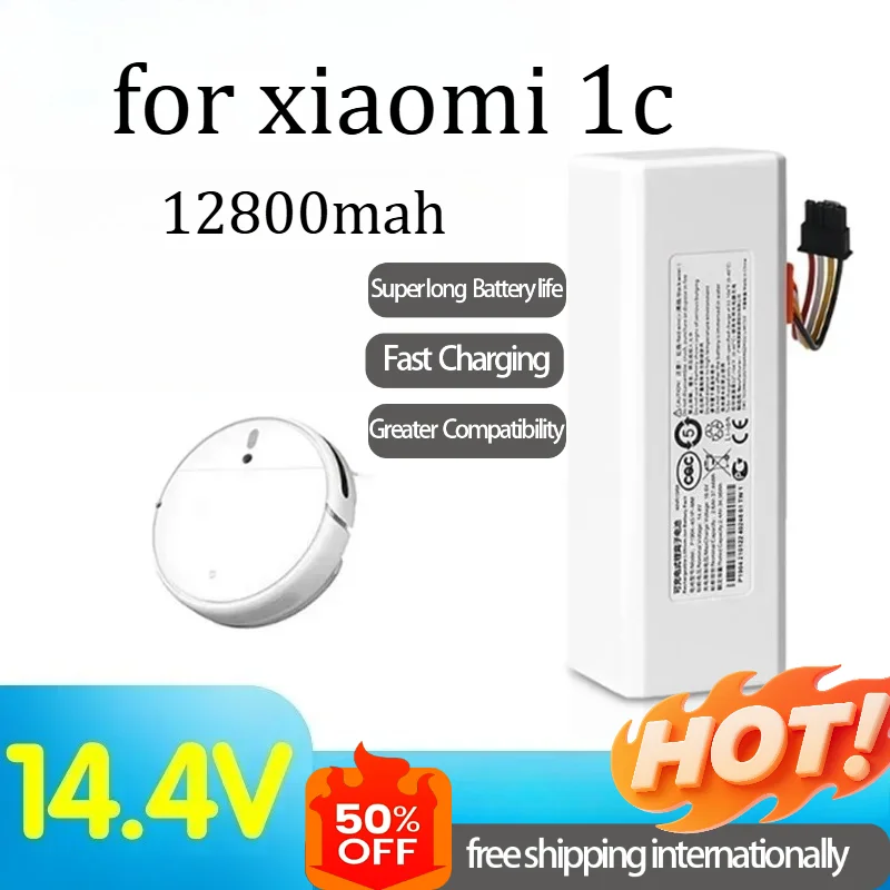 

Аккумулятор 12800 мАч для робота-пылесоса Xiaomi 1C P1904-4S1P-MM, для Mijia, большой емкости
