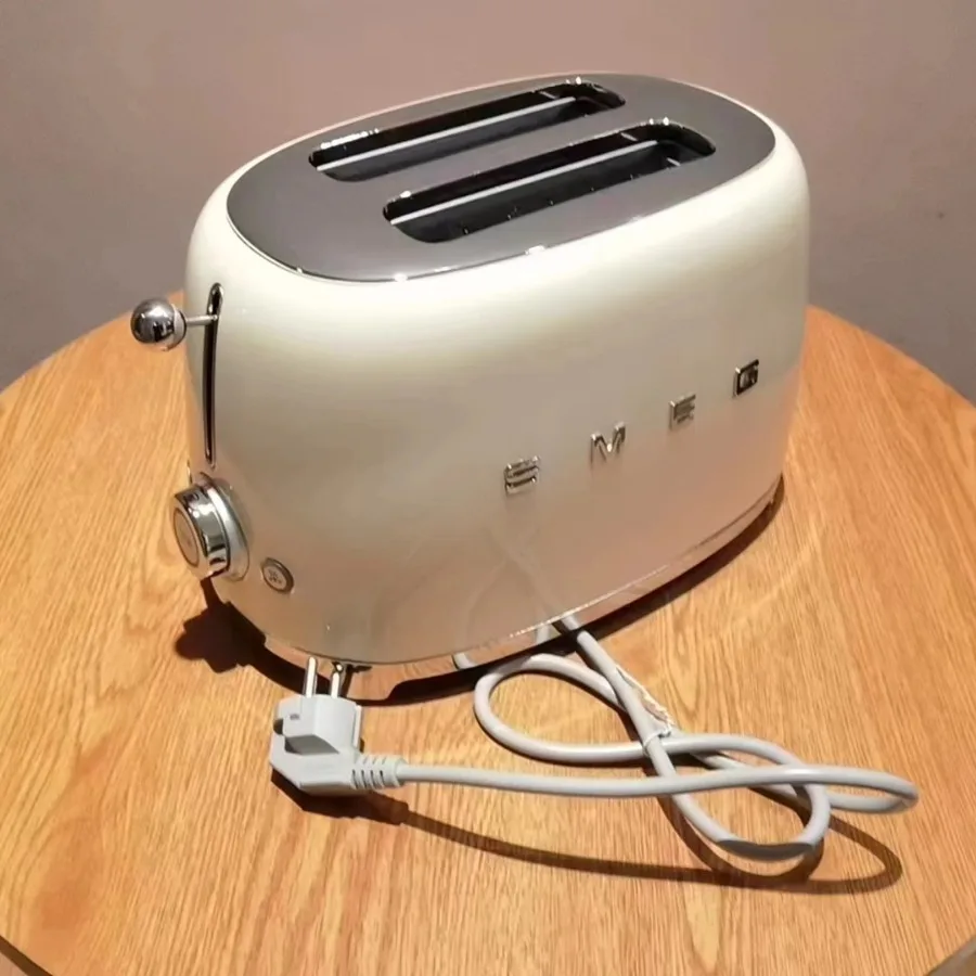 محمصة Smeg Vintage من الفولاذ المقاوم للصدأ، محمصة الإفطار TSF01