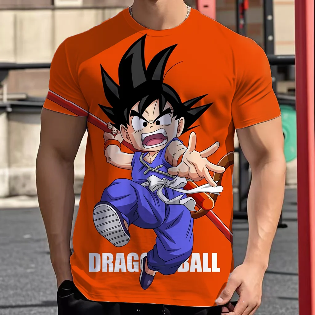 

Goku T-Shirt Short Dragon ball Harajuku Style Goku Hip Hop Boy Sleeve Tee New Tops Trend Clothing High Quality Men's Y2k 5XL