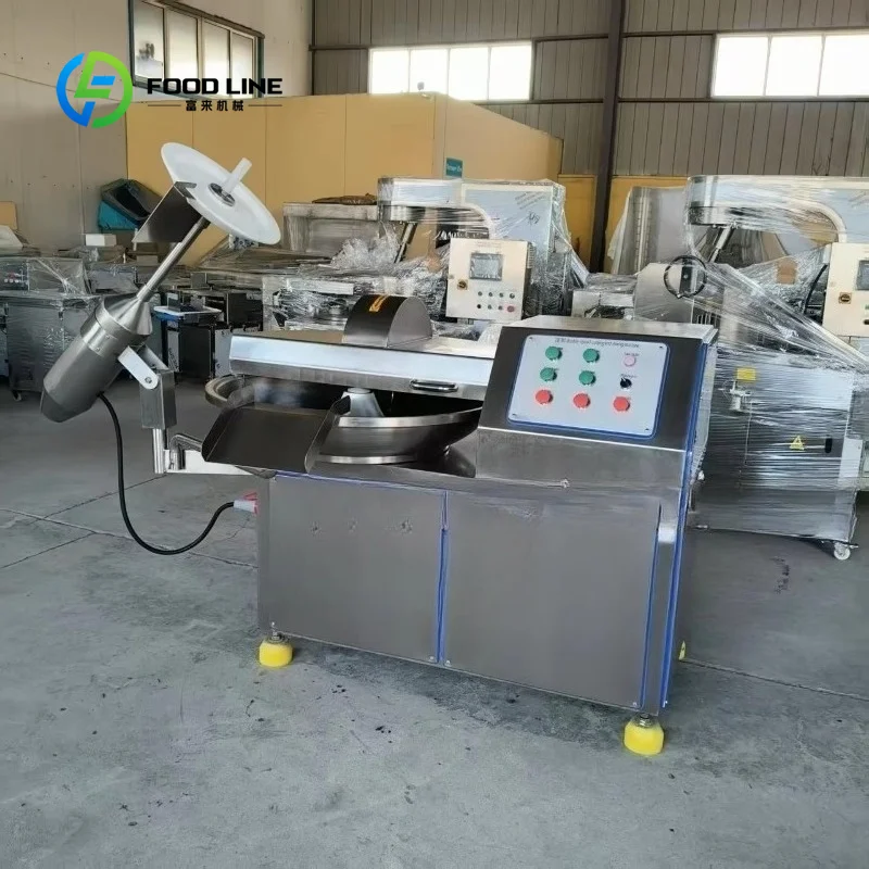 Stainless Steel High Speed Bowl Cutter, Multi-size 20L-200L Meat Chopper for Chicken Beef Production, Custom Available